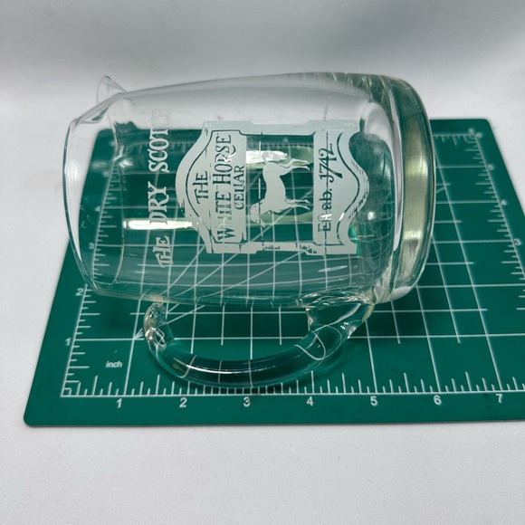 VTG The White Horse Cellar Dry Scotch Whiskey Glass Pitcher with Applied Handle - Picture 3 of 8